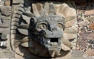 Dtail du temple de Quetzalcoatl