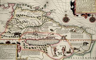 Carte de la Guyane en 1600